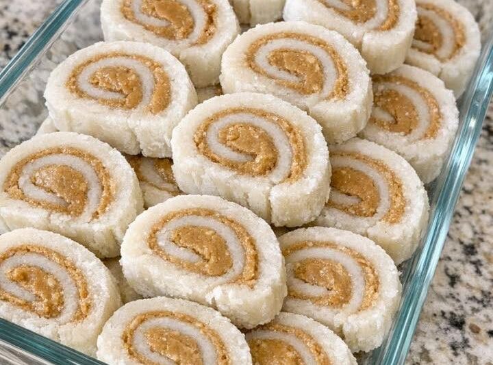 Nana Clara’s Coconut Peanut Butter Pinwheels